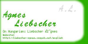 agnes liebscher business card